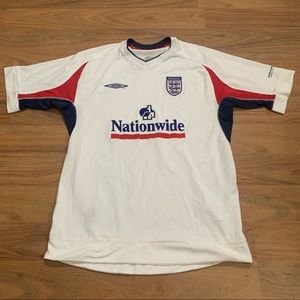 Umbro England National Team Soccer Football Jersey Adult Large White Home Jersey
